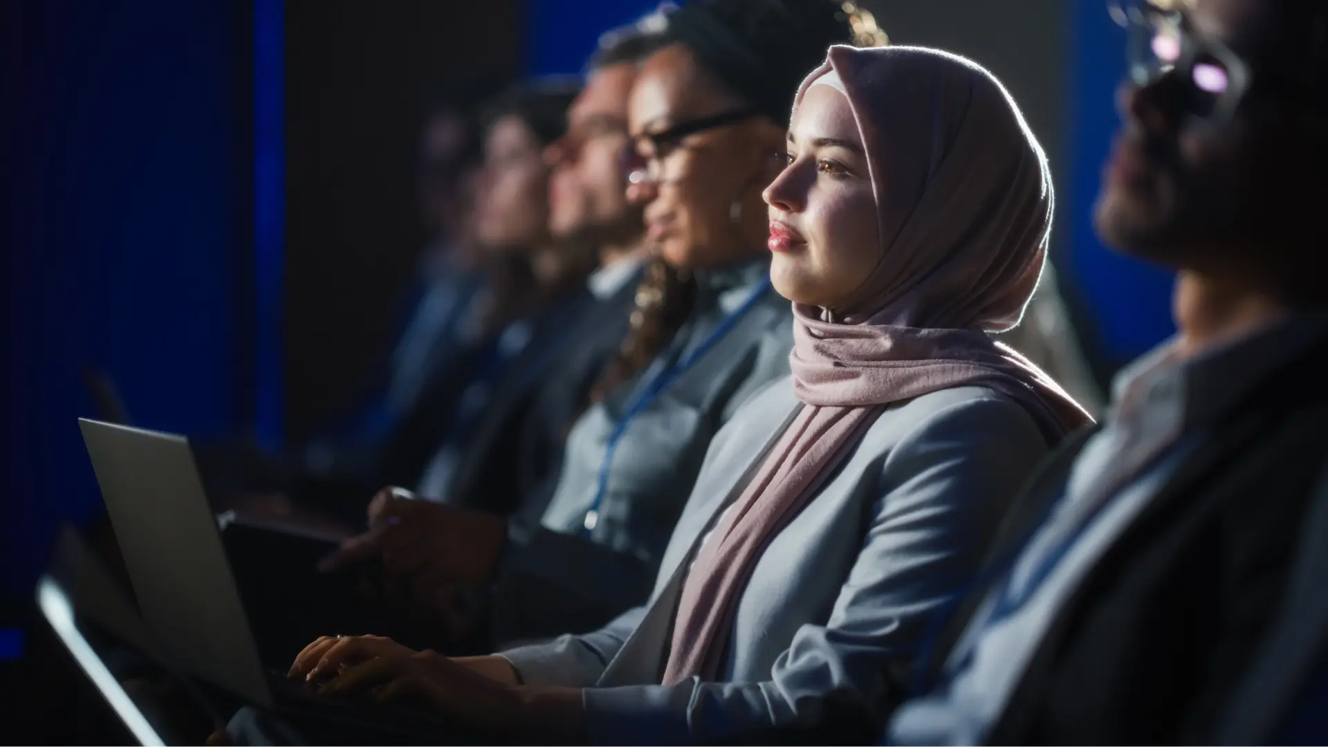 Filming a careers conversation in front of a live audience